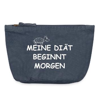 DIÄT - Vintage Reißverschluss-Täschchen (18 x 21 cm) - Vintage Denim - Vorne