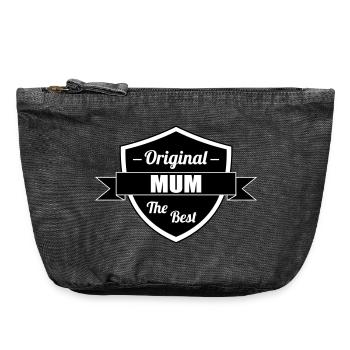 Best Mom - Mother's Day - Vintage Zip Pouch 18 x 21 cm - vintage black - Front