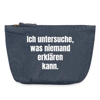 I'm looking for what no one can explain - Vintage Zip Pouch 18 x 21 cm - vintage denim - Front