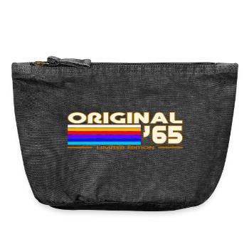 1965 - Pochette zippée vintage 18 x 21 cm - noir vintage - Devant