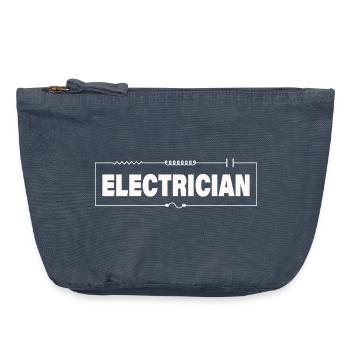 Electrician - Vintage Zip Pouch 18 x 21 cm - vintage denim - Front