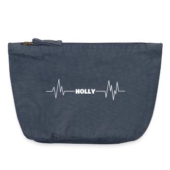 First name Holly - Vintage Zip Pouch 18 x 21 cm - vintage denim - Front