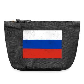 Flagge Russlands - Vintage Reißverschluss-Täschchen (18 x 21 cm) - Vintage Schwarz - Vorne
