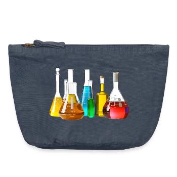 Bunte Laborgläser Kollektion - Vintage Reißverschluss-Täschchen (18 x 21 cm) - Vintage Denim - Vorne