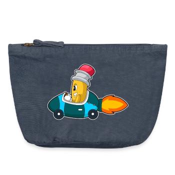 Bleistift Auto - Vintage Reißverschluss-Täschchen (18 x 21 cm) - Vintage Denim - Vorne
