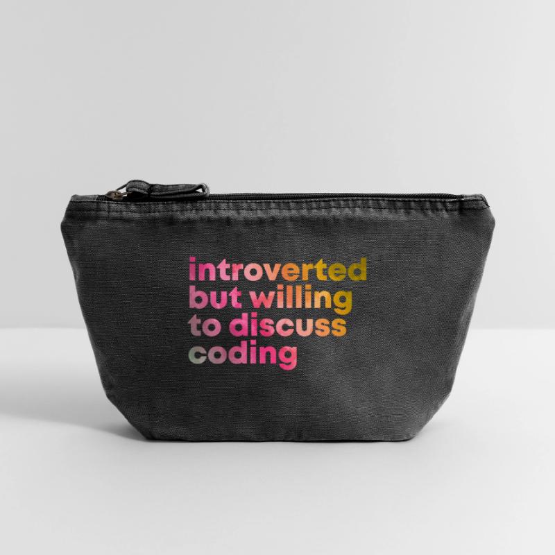 Coding Coding Coding Vintage Zip Pouch 18 x 21 cm