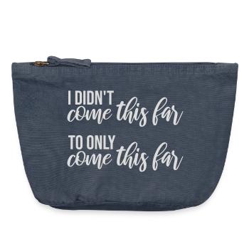 I Didn't Come This Far To Only Come This Far Motto - Vintage Zip Pouch 18 x 21 cm - vintage denim - Front