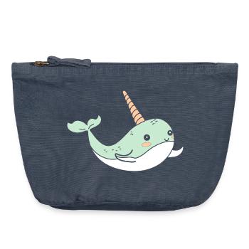 narval - Pochette zippée vintage 18 x 21 cm - vintage bleu jeans - Devant