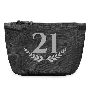 21 - Vintage Zip Pouch 18 x 21 cm - vintage black - Front