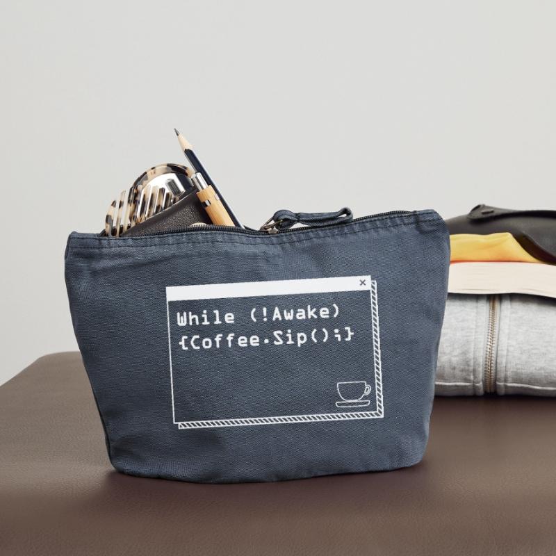 Aus Kaffee Code generieren Programmierer Vintage Reißverschluss-Täschchen (18 x 21 cm)