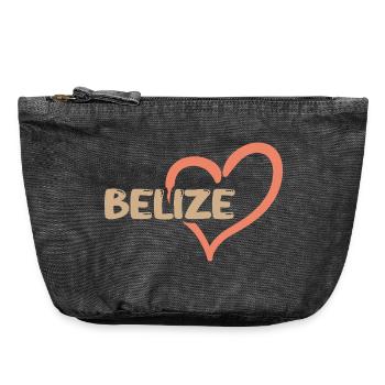 Belize sous le nom de Belize - Pochette zippée vintage 18 x 21 cm - noir vintage - Devant