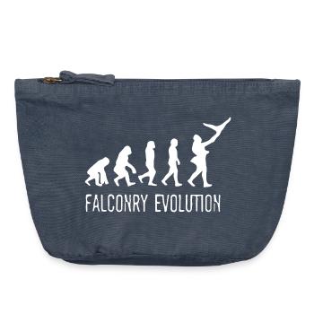 Évolution de la Fauconnerie - Pochette zippée vintage 18 x 21 cm - vintage bleu jeans - Devant