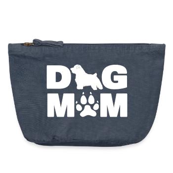 Norfolk Terrier nennt den lustigen Hund Mama - Vintage Reißverschluss-Täschchen (18 x 21 cm) - Vintage Denim - Vorne