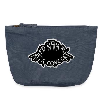 Je préférerais être à un concert Lustig Musik Konzert - Pochette zippée vintage 18 x 21 cm - vintage bleu jeans - Devant