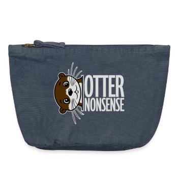 Otter Nonsense Funny Pun Otter Love Saying - Vintage Zip Pouch 18 x 21 cm - vintage denim - Front