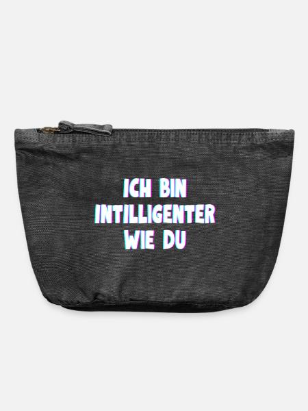 Ich bin intelligenter wie du - Vintage Reißverschluss-Täschchen (18 x 21 cm) - Vintage Schwarz
