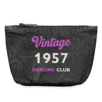 Vintage 1957 – Dancing Club Retro Birth Year - Vintage Zip Pouch 18 x 21 cm - vintage black - Front