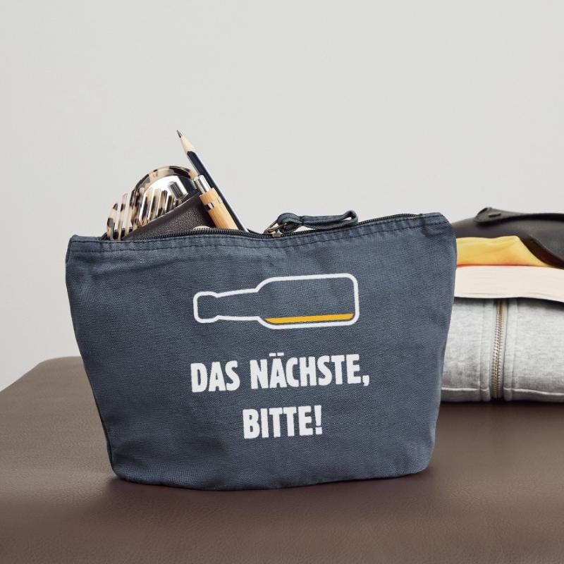 Das Nächste, Bitte! (Bier / Bierchen / NEG 2C) Vintage Reißverschluss-Täschchen (18 x 21 cm)