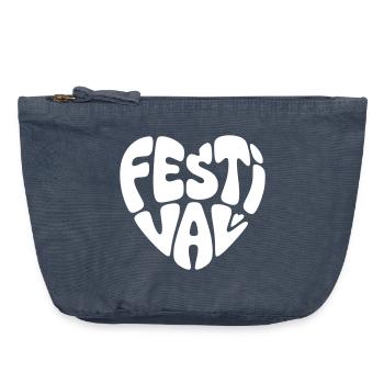 Festival Heart - Vintage Zip Pouch 18 x 21 cm - vintage denim - Front