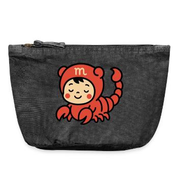 Cute Astro Skorpion Sternzeichen - Vintage Reißverschluss-Täschchen (18 x 21 cm) - Vintage Schwarz - Vorne
