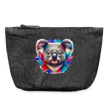 Koala - Vintage Reißverschluss-Täschchen (18 x 21 cm) - Vintage Schwarz - Vorne