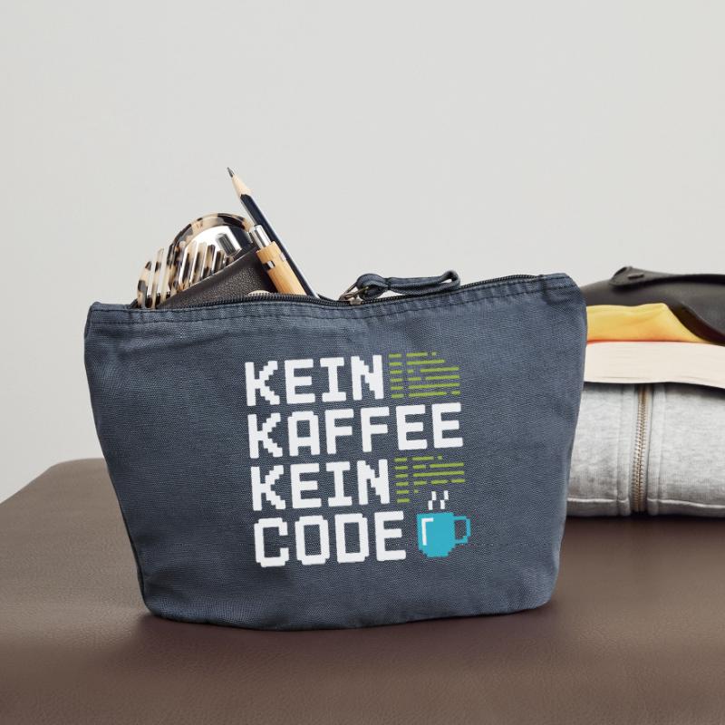 No Coffee No Code Programmer Computer Scientist Vintage Zip Pouch 18 x 21 cm