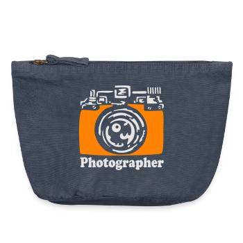 Camera - Vintage Zip Pouch 18 x 21 cm - vintage denim - Front