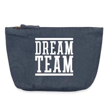 Dream Team - Vintage Reißverschluss-Täschchen (18 x 21 cm) - Vintage Denim - Vorne