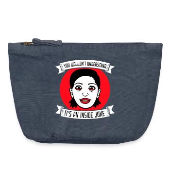 You Wouldn't Understand It's An Inside Joke Spruch - Vintage Reißverschluss-Täschchen (18 x 21 cm) - Vintage Denim - Vorne