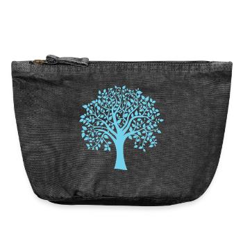 Icon Blue Jumbo Tree Print Silhouette - Vintage Zip Pouch 18 x 21 cm - vintage black - Front