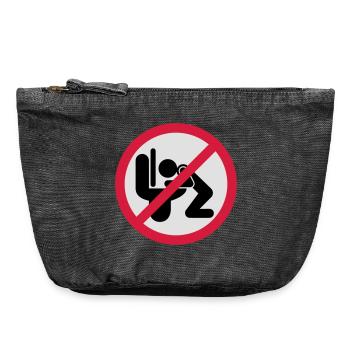Kotzen verboten | puke | Spit | Vomit not allowed - Pochette zippée vintage 18 x 21 cm - noir vintage - Devant