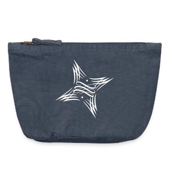 Partenaire de design couple superstar look love - Pochette zippée vintage 18 x 21 cm - vintage bleu jeans - Devant