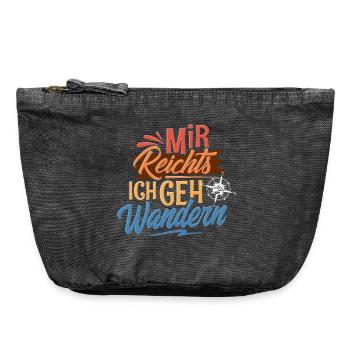 Wandern - Vintage Reißverschluss-Täschchen (18 x 21 cm) - Vintage Schwarz - Vorne
