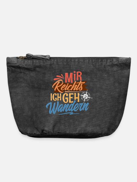 Wandern - Vintage Reißverschluss-Täschchen (18 x 21 cm) - Vintage Schwarz