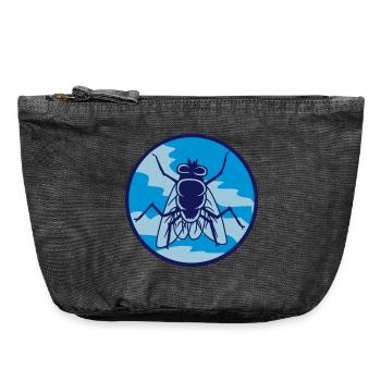Kreis Stubenfliege kleine Hausfliege - Vintage Reißverschluss-Täschchen (18 x 21 cm) - Vintage Schwarz - Vorne