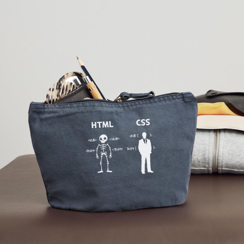 Code Css C++ Php Java Développeur Code Scripting Pochette zippée vintage 18 x 21 cm