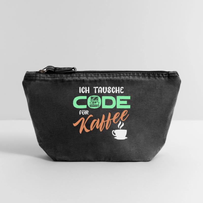Code Developer Statement Programmer Computer Vintage Zip Pouch 18 x 21 cm