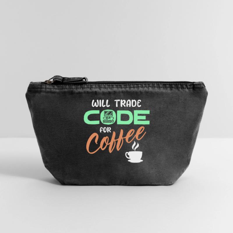Programmierer Developer Code Statement Computer Vintage Reißverschluss-Täschchen (18 x 21 cm)