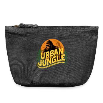 Urban Jungle Logo Farbe - Vintage Reißverschluss-Täschchen (18 x 21 cm) - Vintage Schwarz - Vorne