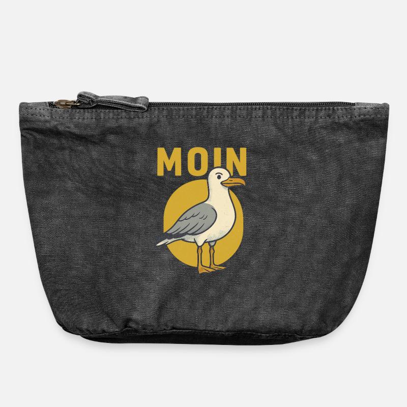 Moin Seagull - Vintage Zip Pouch 18 x 21 cm - vintage black
