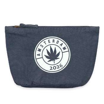 Amsterdam Weed 2026 - Vintage Zip Pouch 18 x 21 cm - vintage denim - Front