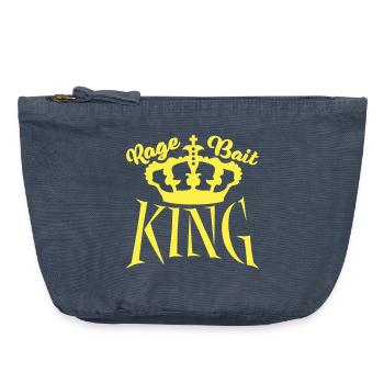 Rage Bait King Provocation Troll Attention - Vintage Zip Pouch 18 x 21 cm - vintage denim - Front