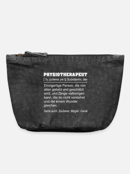 Physiotherapeut Definition lustig - Vintage Reißverschluss-Täschchen (18 x 21 cm) - Vintage Schwarz