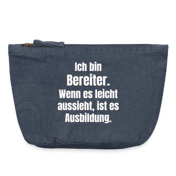 Bereiter Spruch: Training wirkt sichtbar - Vintage Reißverschluss-Täschchen (18 x 21 cm) - Vintage Denim - Vorne