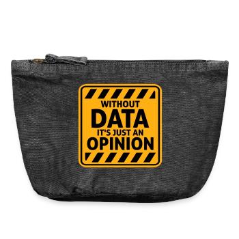 Without Data It's Just An Opinion Statistik Nerd - Vintage Reißverschluss-Täschchen (18 x 21 cm) - Vintage Schwarz - Vorne