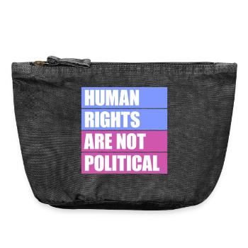 Human Rights Are Not Political Menschenrechte Logo - Vintage Zip Pouch 18 x 21 cm - vintage black - Front