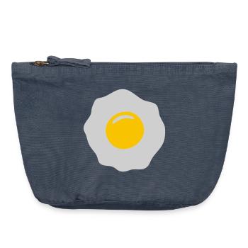 egg ei spiegelei - Vintage Reißverschluss-Täschchen (18 x 21 cm) - Vintage Denim - Vorne