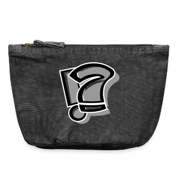 !? Exclamation question mark - Vintage Zip Pouch 18 x 21 cm - vintage black - Front