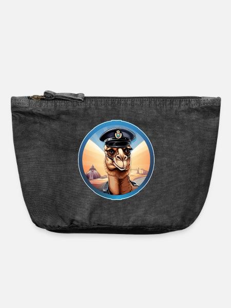 Polizei Kamel - Vintage Reißverschluss-Täschchen (18 x 21 cm) - Vintage Schwarz
