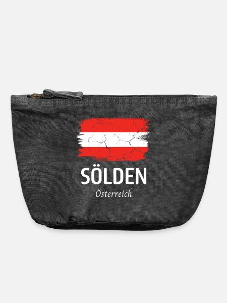 Sölden - Vintage Reißverschluss-Täschchen (18 x 21 cm) - Vintage Schwarz